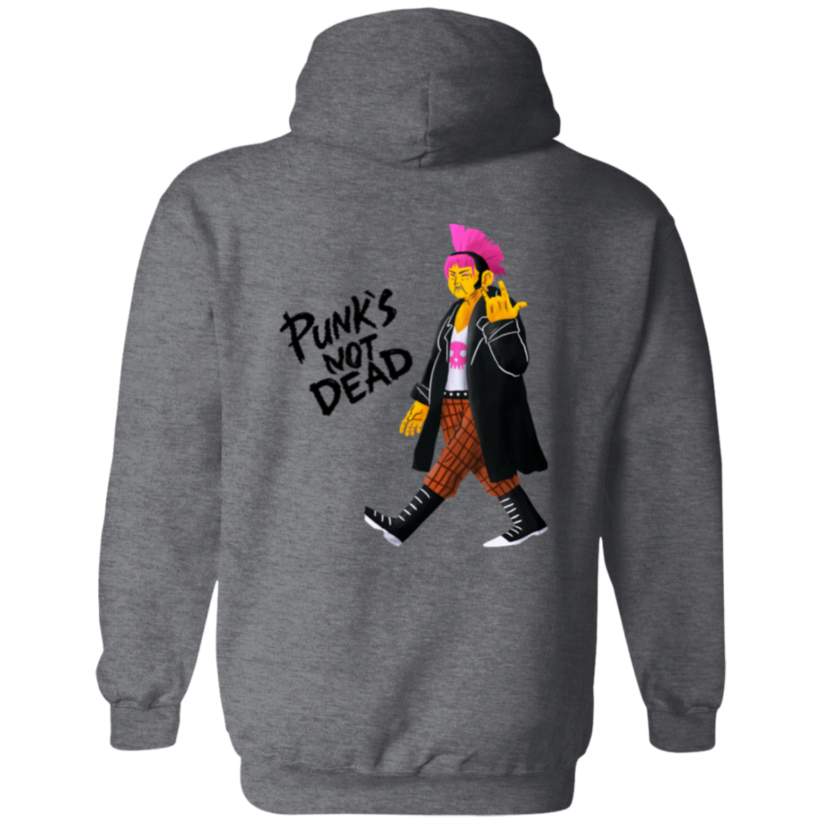 Punk's Not Dead Zip Up Hooded Sweatshirt