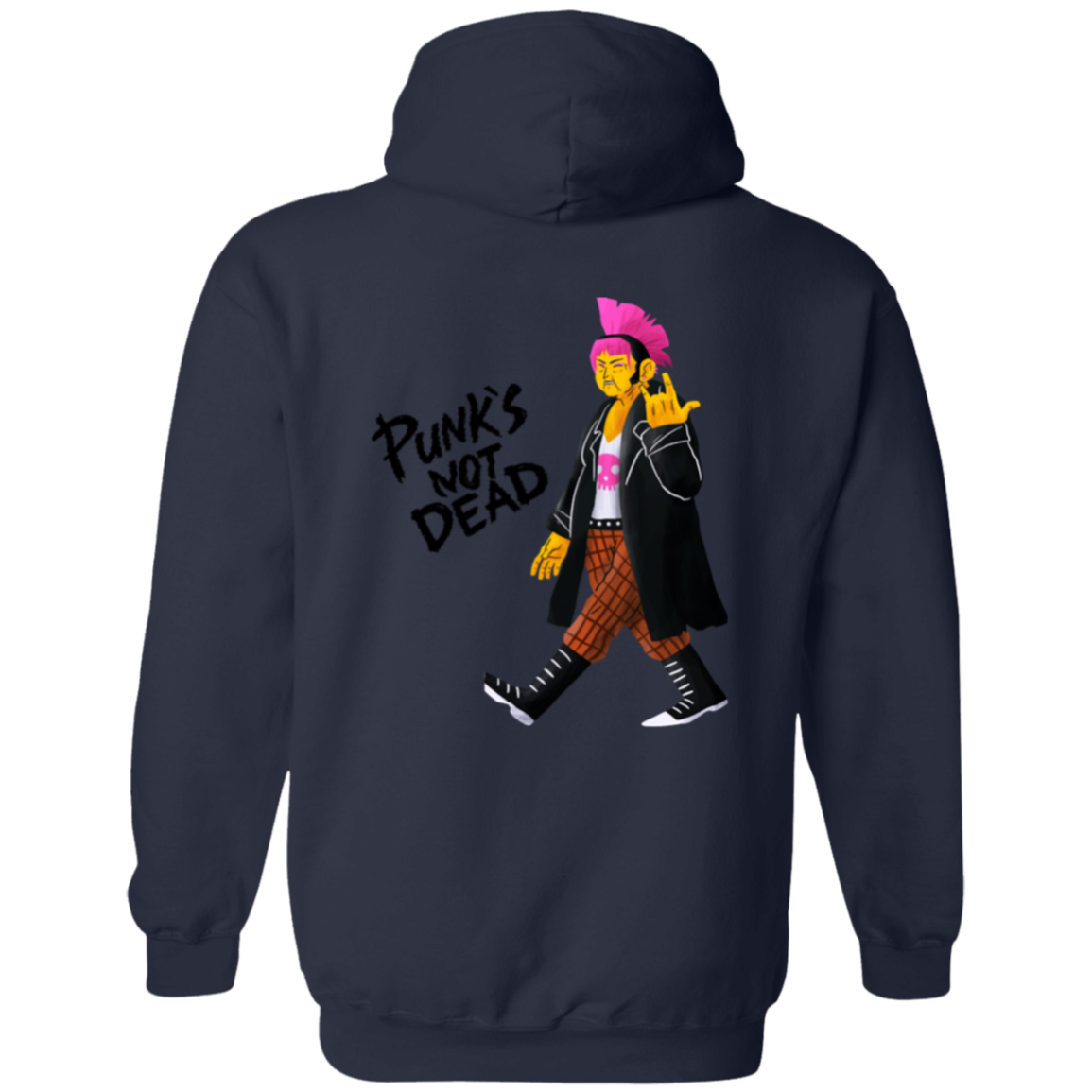 Punk's Not Dead Zip Up Hooded Sweatshirt
