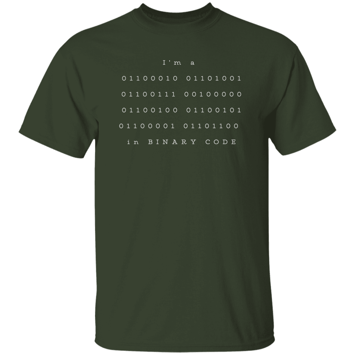 I'm a 01100010 01101001 01100111 00100000 01100100 01100101 01100001 01101100 in BINARY CODE (1) Big Deal in Binary Code