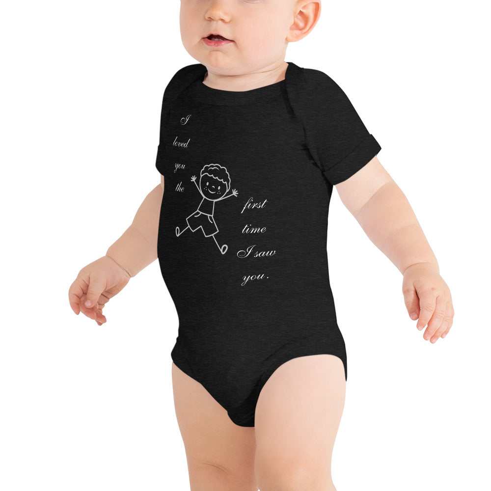 I loved you (Boy's) Baby short sleeve one piece