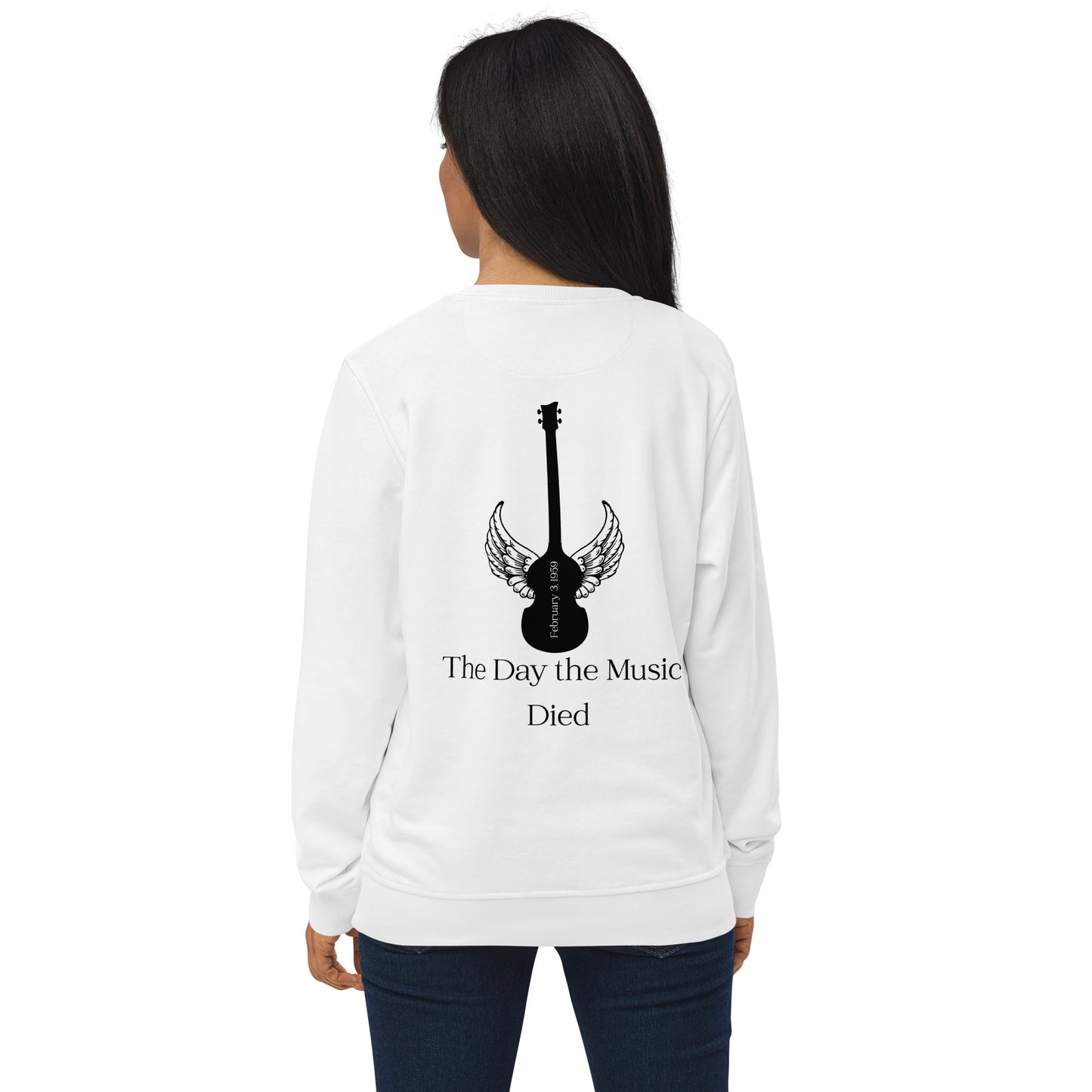 The day the music died Unisex organic sweatshirt