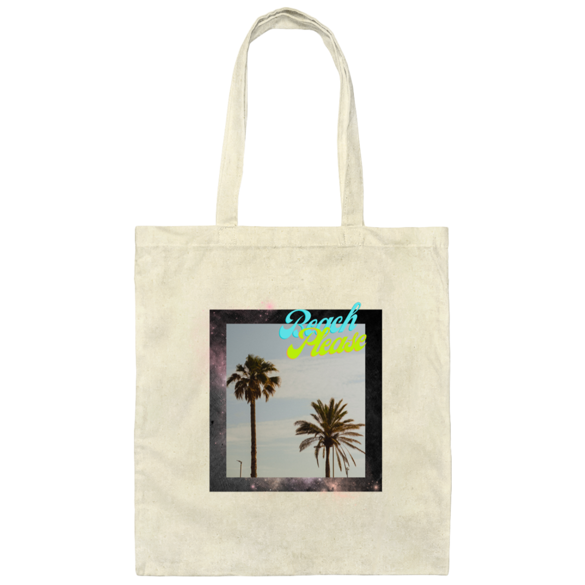 Beach Please Canvas Tote Bag