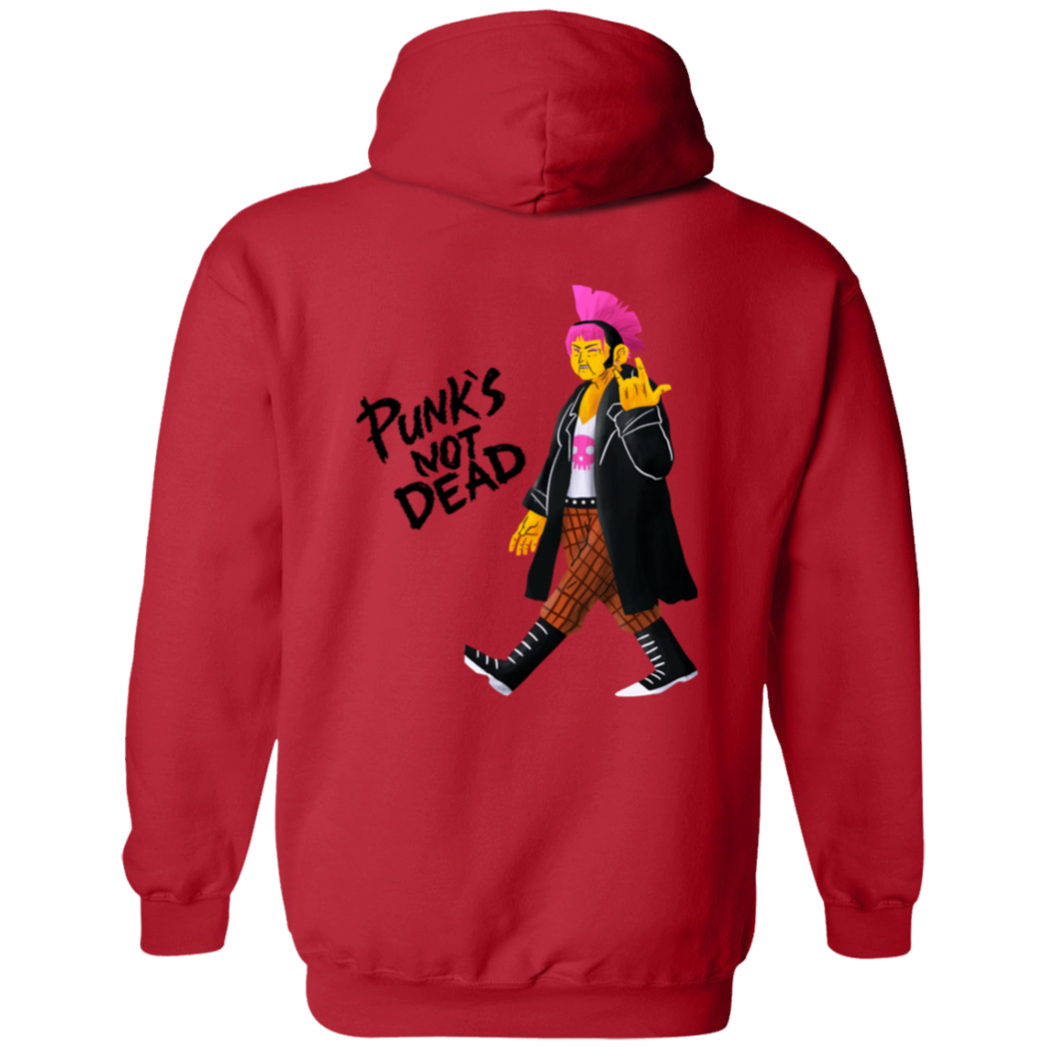 Punk's Not Dead Zip Up Hooded Sweatshirt