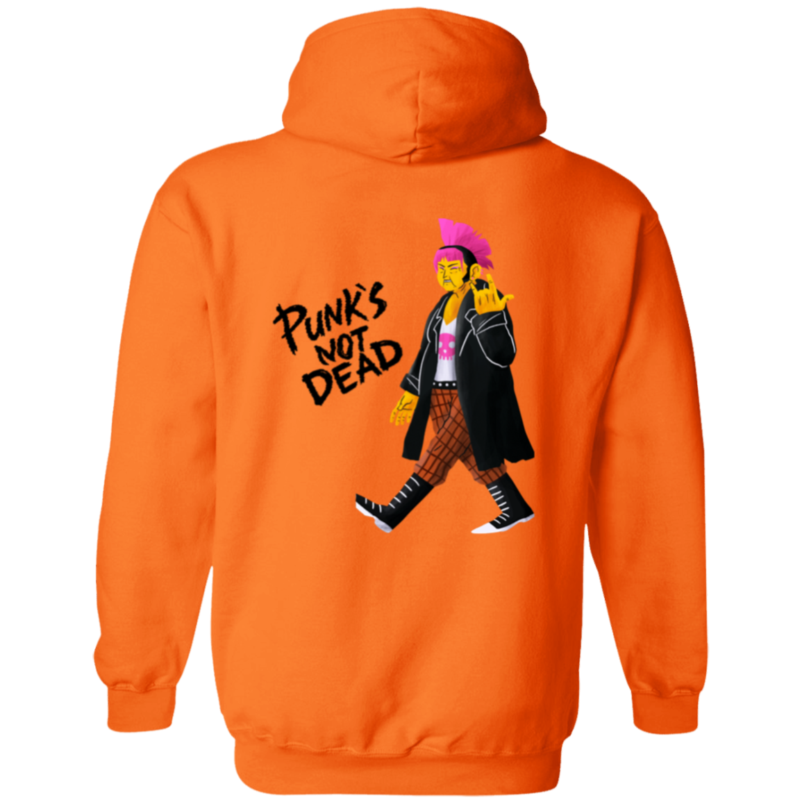 Punk's Not Dead Zip Up Hooded Sweatshirt
