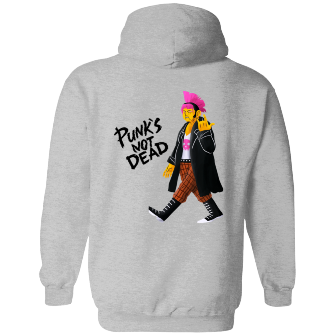 Punk's Not Dead Zip Up Hooded Sweatshirt