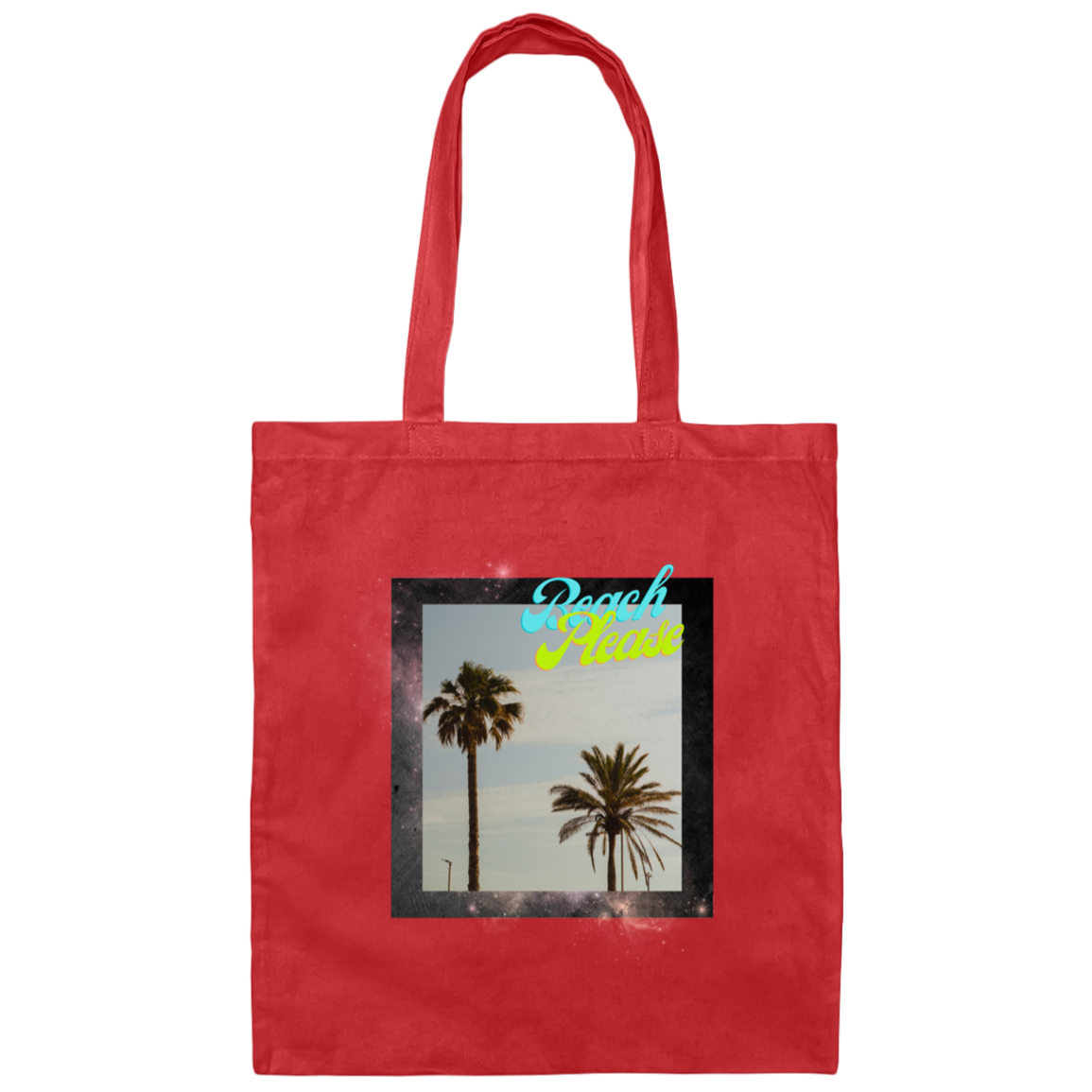 Beach Please Canvas Tote Bag