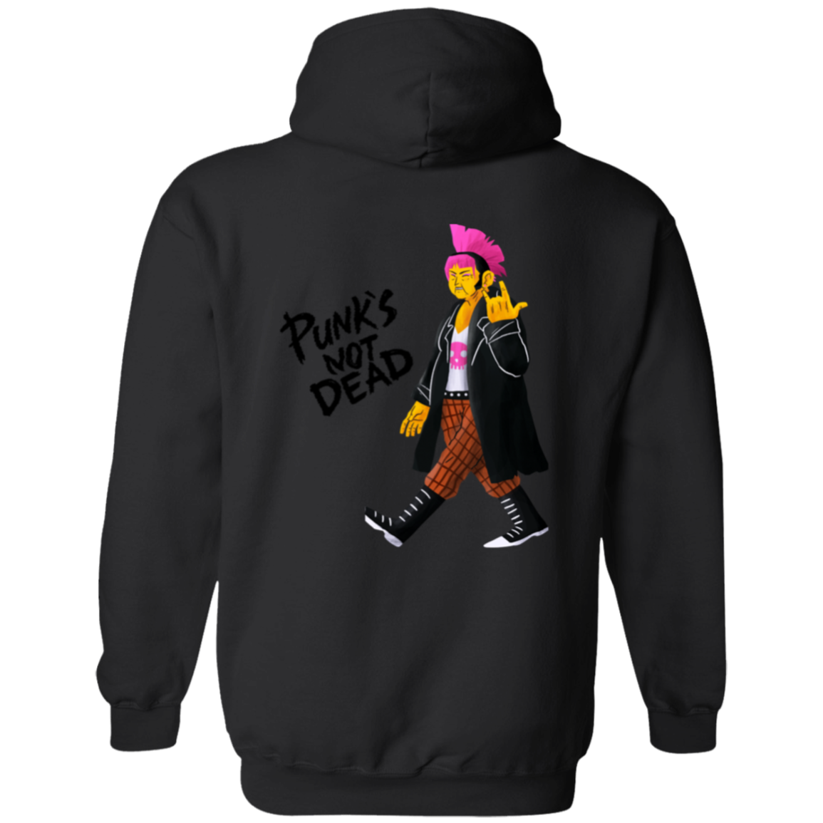 Punk's Not Dead Zip Up Hooded Sweatshirt
