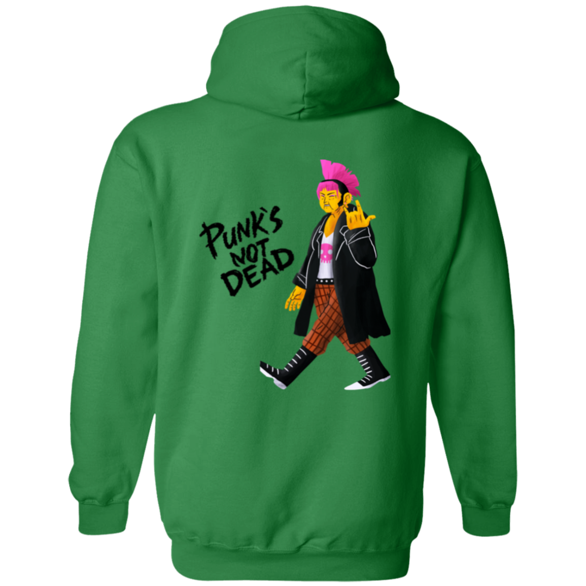 Punk's Not Dead Zip Up Hooded Sweatshirt
