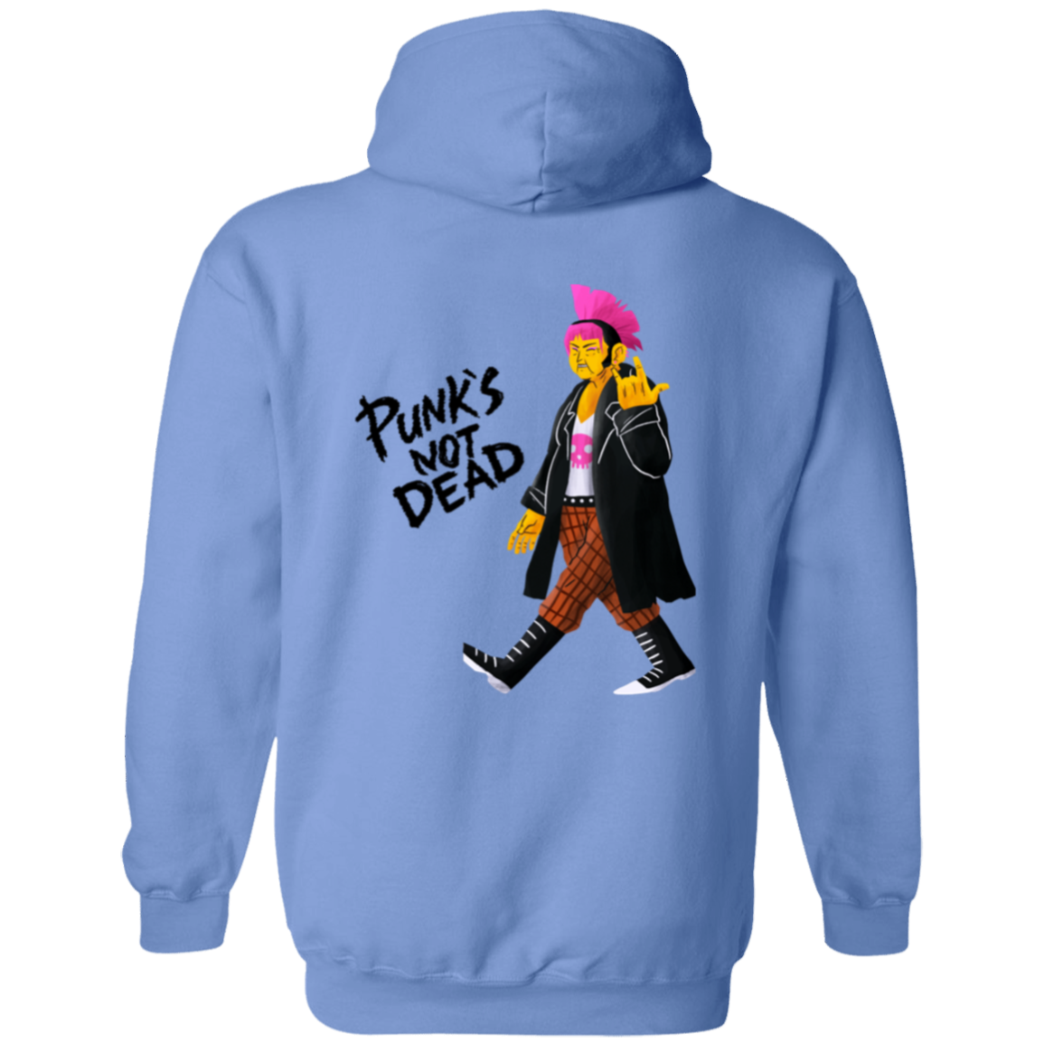 Punk's Not Dead Zip Up Hooded Sweatshirt