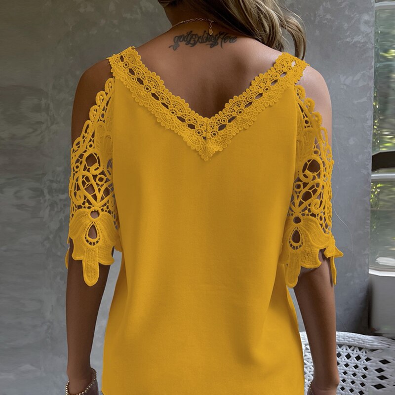 Off Shoulder Lace Blouse