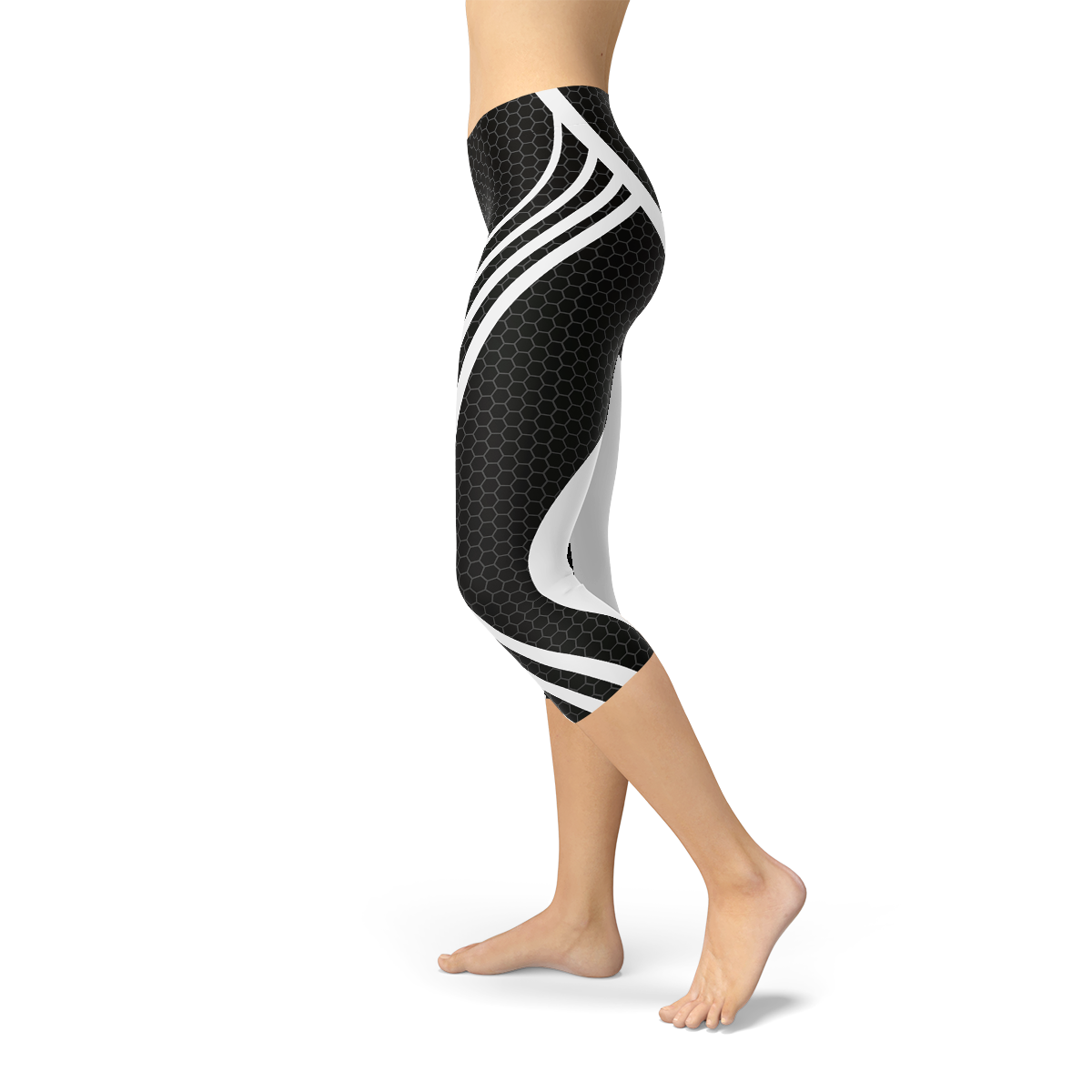 Womens Black Venom Capri Leggings