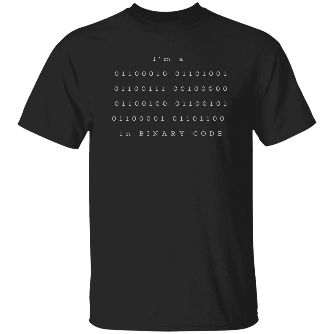 I'm a 01100010 01101001 01100111 00100000 01100100 01100101 01100001 01101100 in BINARY CODE (1) Big Deal in Binary Code