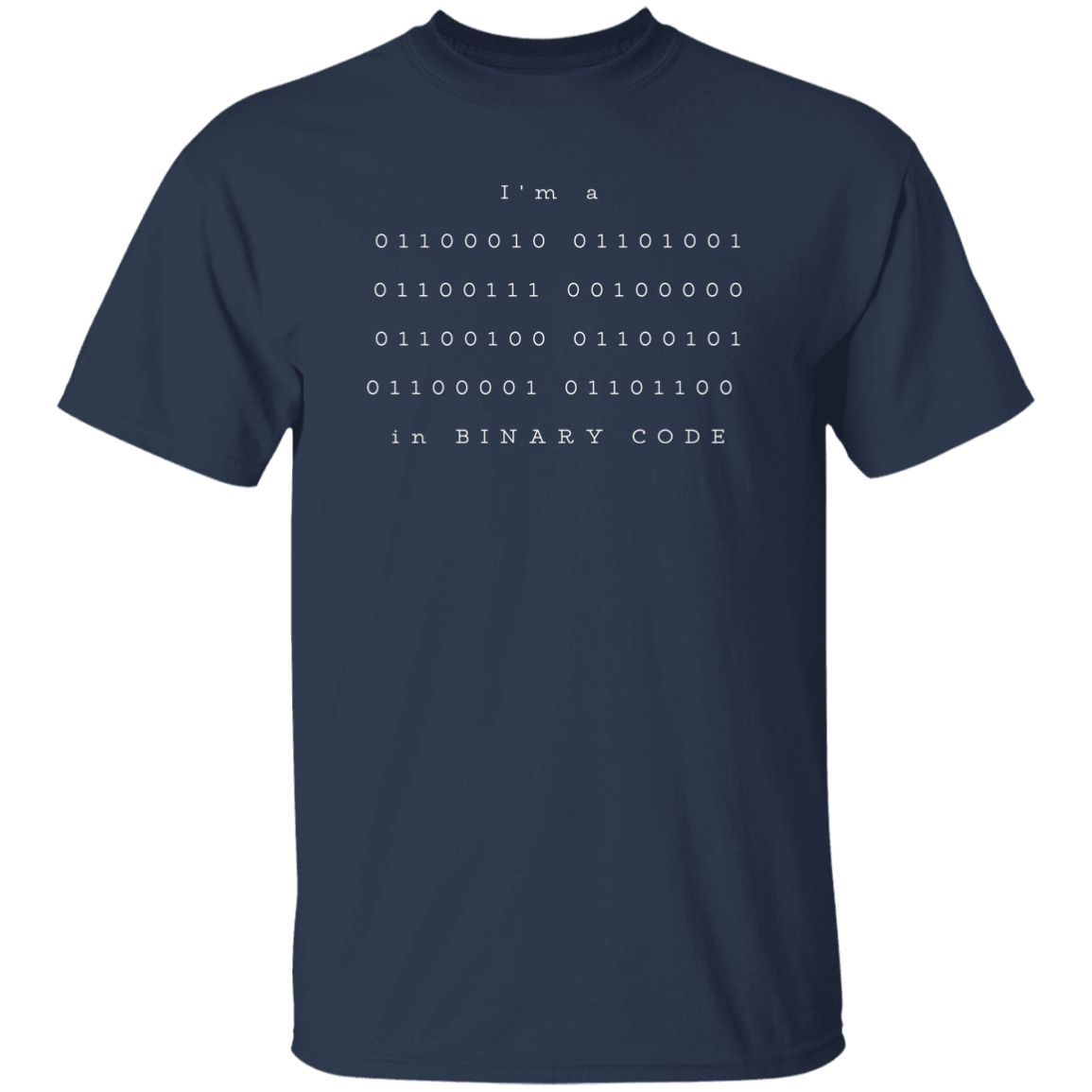 I'm a 01100010 01101001 01100111 00100000 01100100 01100101 01100001 01101100 in BINARY CODE (1) Big Deal in Binary Code