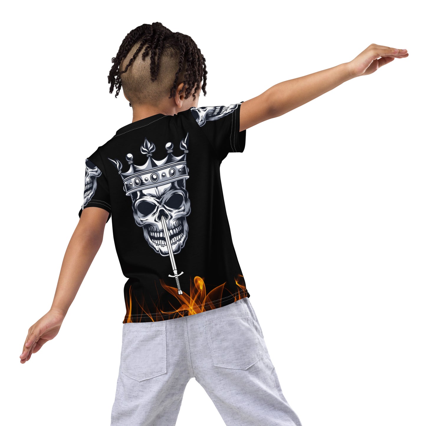 Skull and Sword Kids crew neck t-shirt