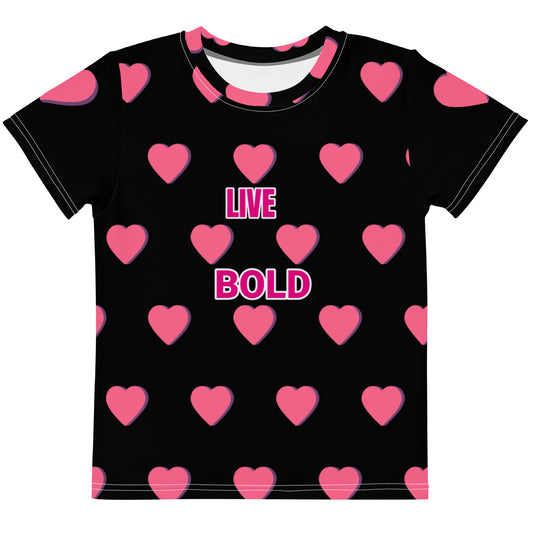 Live Bold Kids crew neck t-shirt