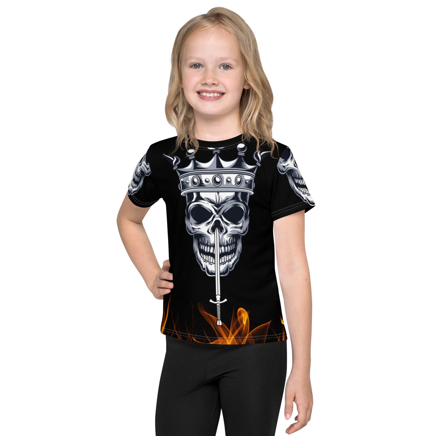 Skull and Sword Kids crew neck t-shirt