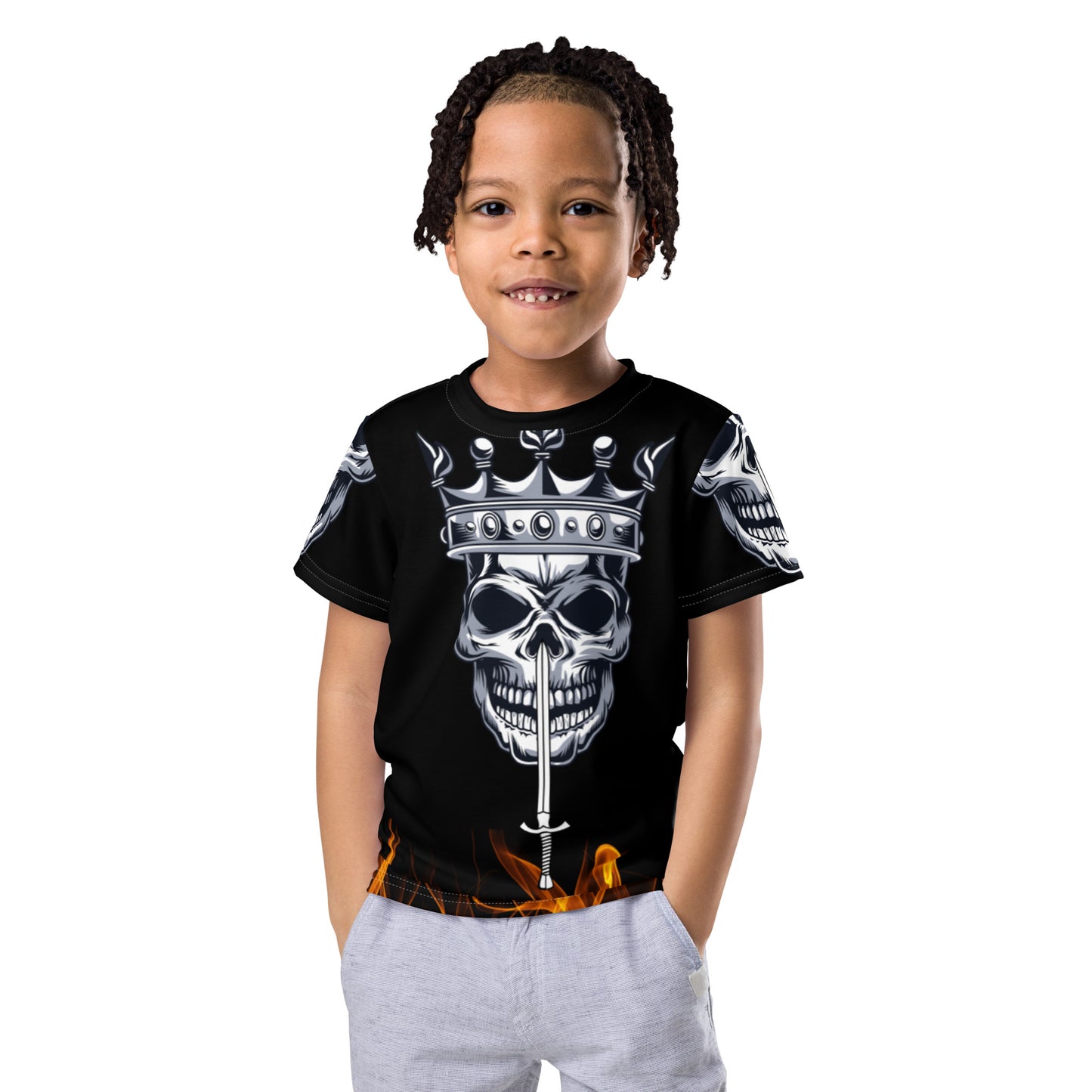 Skull and Sword Kids crew neck t-shirt