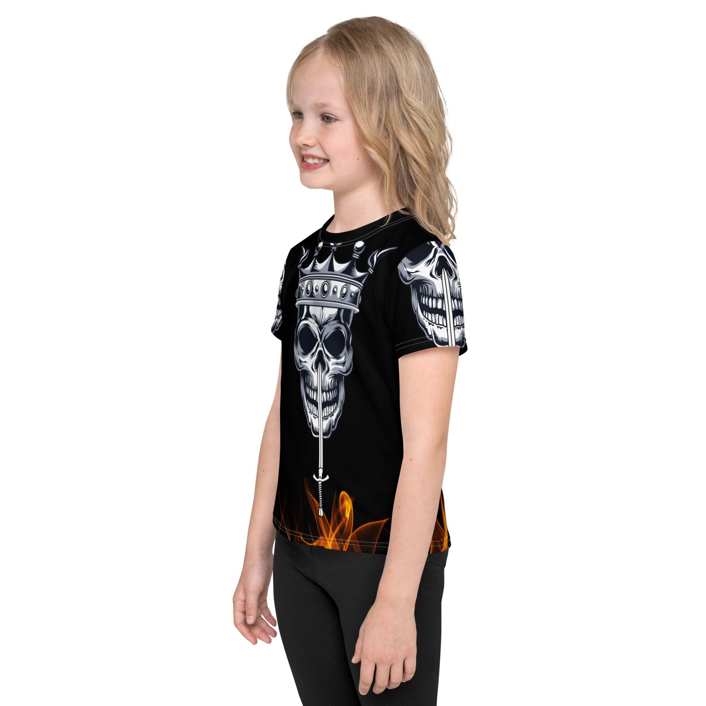 Skull and Sword Kids crew neck t-shirt