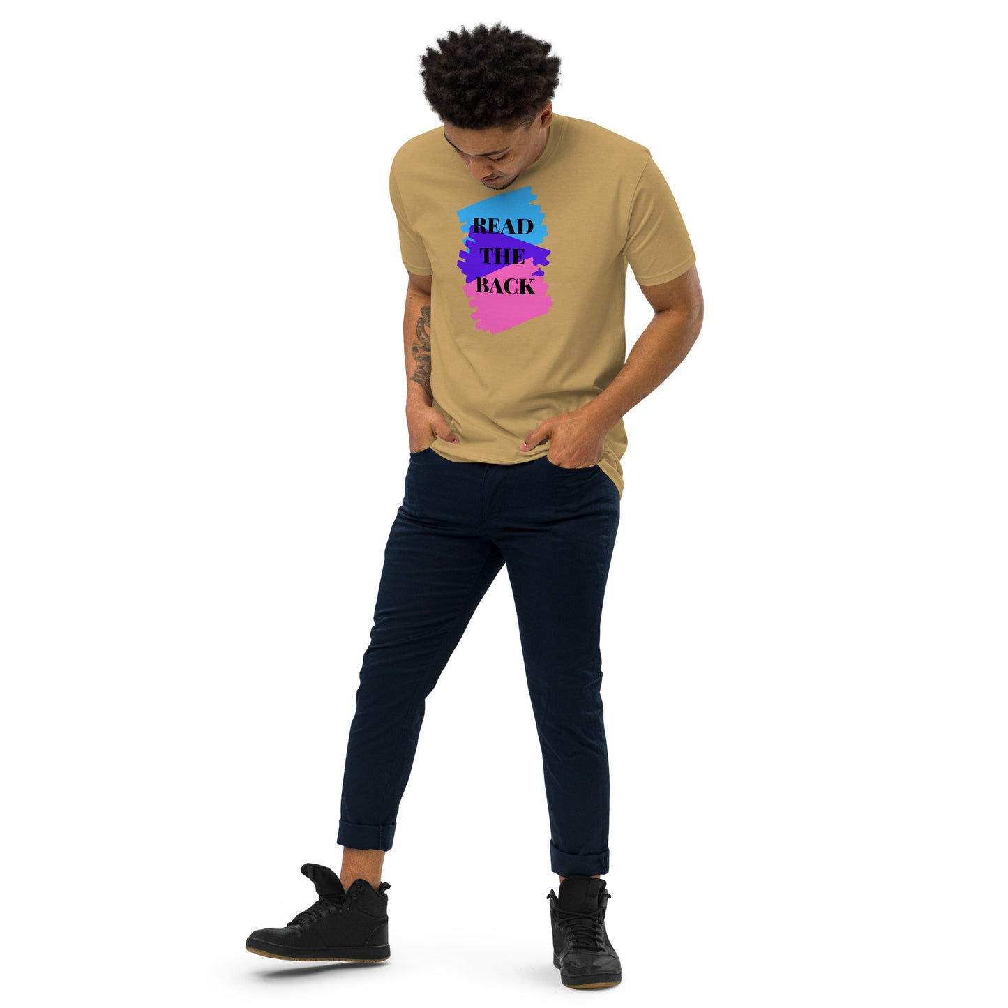 Read the Back Men’s premium heavyweight tee