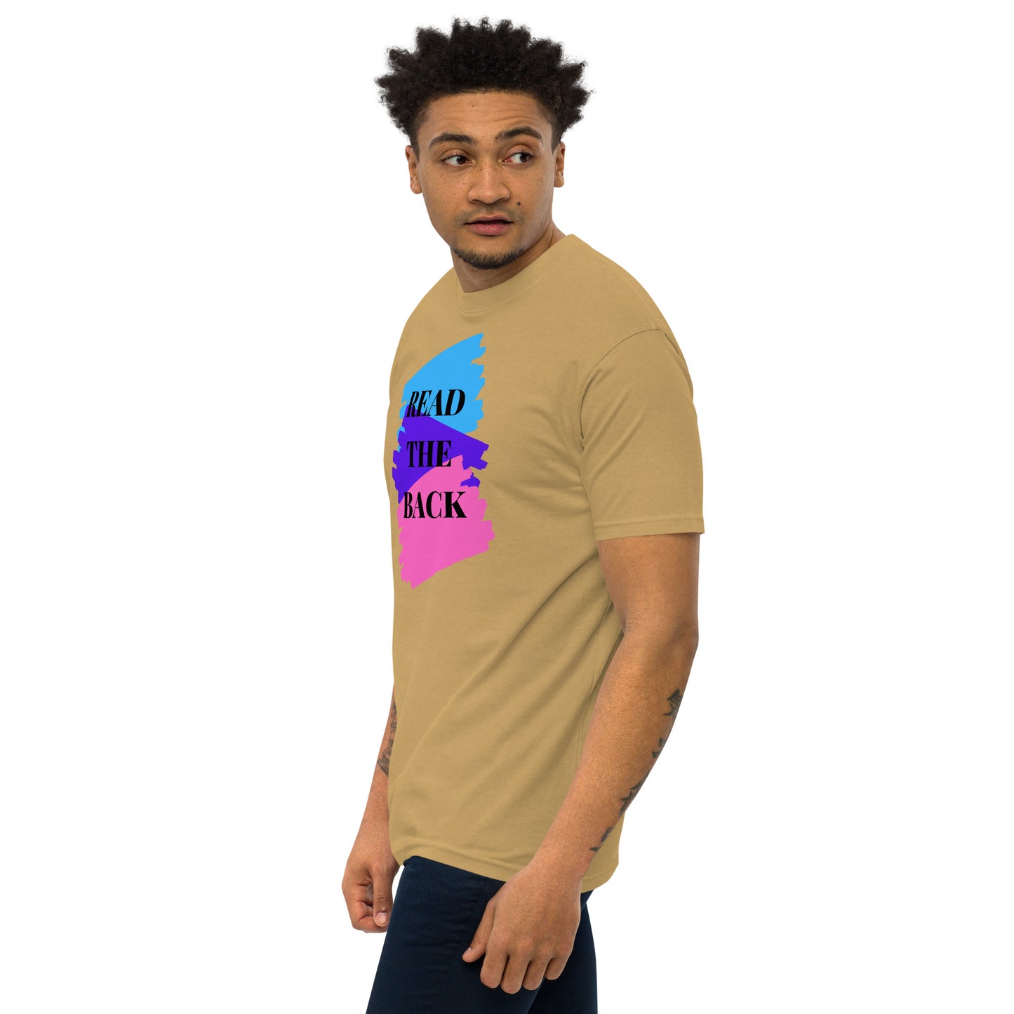 Read the Back Men’s premium heavyweight tee