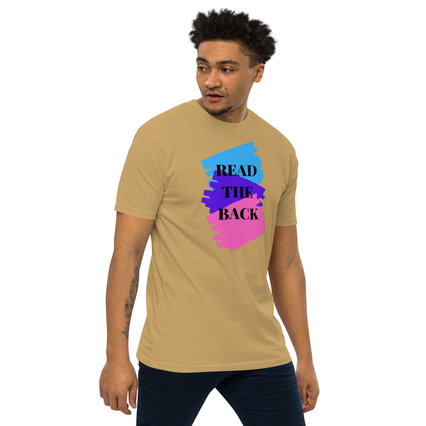 Read the Back Men’s premium heavyweight tee