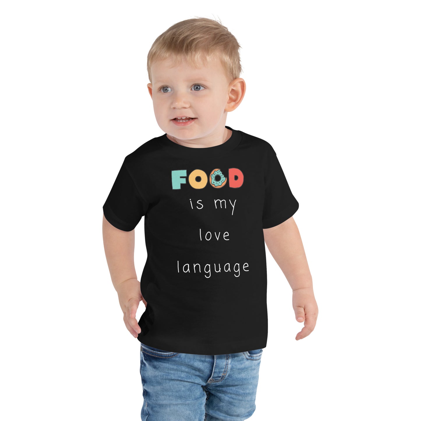 Food is my love language Toddler Short Sleeve Tee